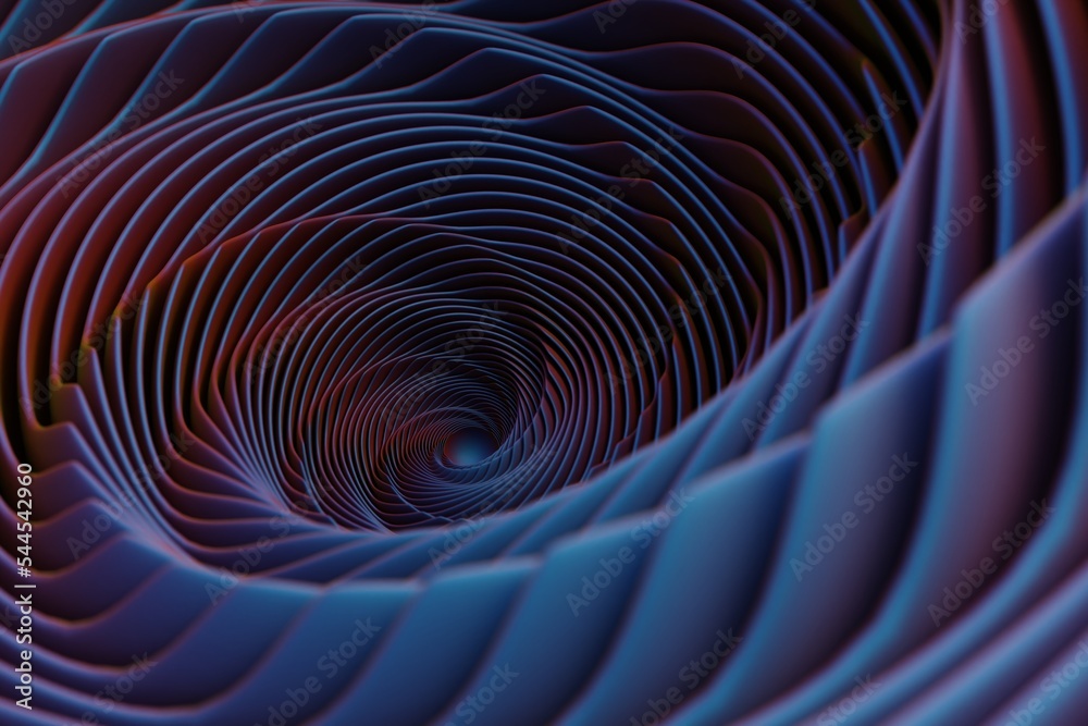 Poster Wonderful Abstract colourful swirl golden ratio background. Starburst dynamic wave. 3d rendering illustration  Background pattern for design.