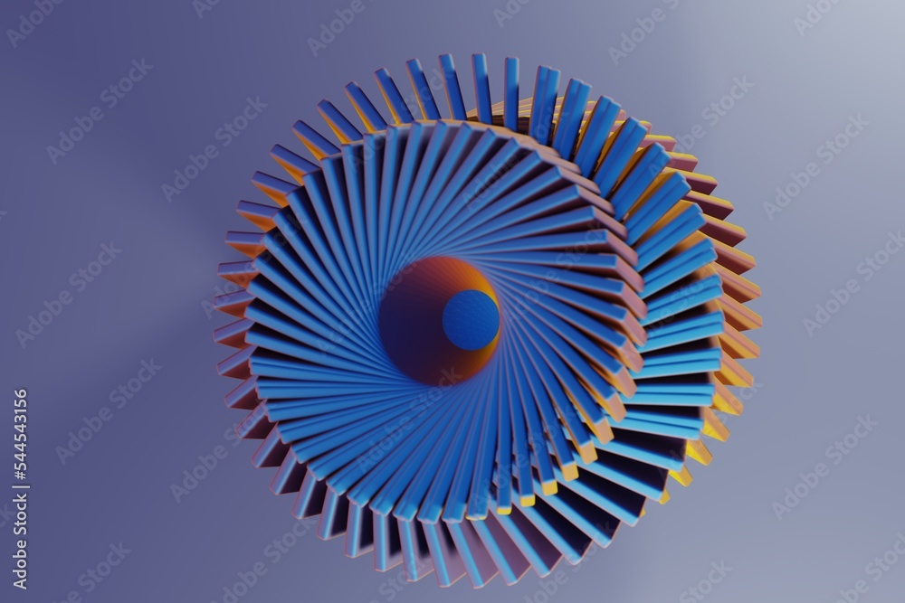 Fototapete Beautiful Abstract colourful magic background. Starburst dynamic wave. 3d rendering illustration Background pattern for design..