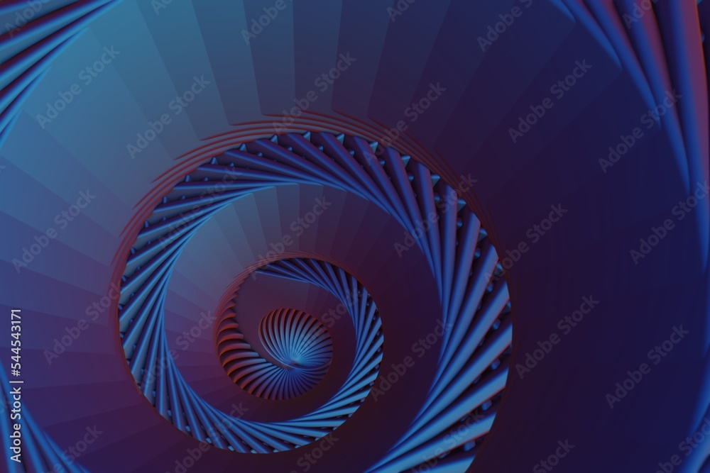 Fototapete Beautiful Abstract colourful ratio background. Starburst dynamic wave. 3d rendering illustration Background pattern for design...