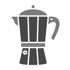 Coffee Maker Greyscale Glyph Icon
