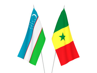 Uzbekistan and Republic of Senegal flags