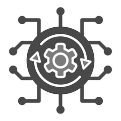 Obraz premium Process Greyscale Glyph Icon