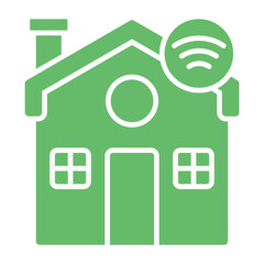 Smart House Multicolor Glyph Icon
