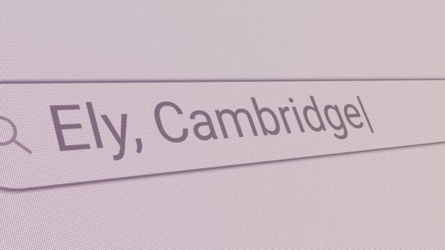 Search Bar Ely Cambridgeshire 
Close Up Single Line Typing Text Box Layout Web Database Browser Engine Concept