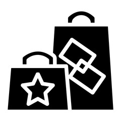 shopping glyph icon style