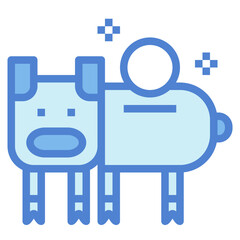 piggy bank two tone icon style