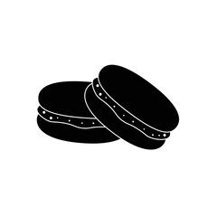  Macaron cake icon. Style sign for mobile concept and web design. French macaroon outline vector icon. Symbol, logo illustration. Vector graphics
