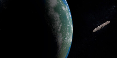 Oumuamua, interstellar object, orbiting around earth planet