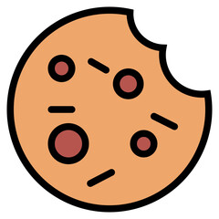 Cookie filled outline icon style