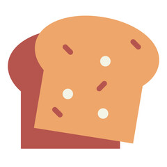 Bread flat icon style