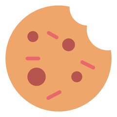 Cookie flat icon style