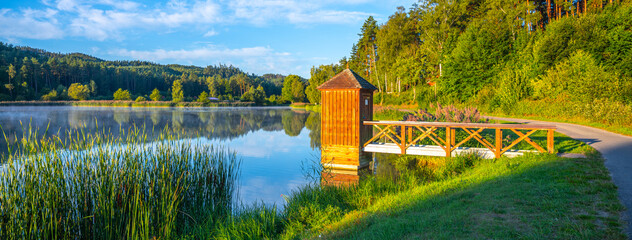 Idyllic Sunny And Hazy Morning