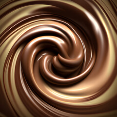 Obraz na płótnie Canvas Chocolate swirl. Creamy and delicious. Great for advertising and packaging. 