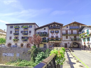 Promotional photo of Elizondo, Navarra, one of the most beautiful towns in Spain, tourist...