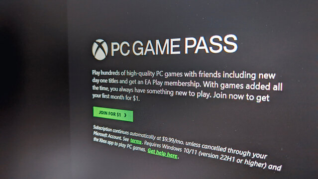 Xbox PC Game Pass - Xbox Game Pass / Microsoft Web Page - Nov 2022