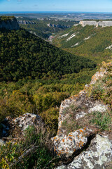 Крым. Пещерный город Мангуп Кале. Исторический памятник.