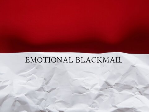 Vintage Typewriter With Typed Text Emotional Blackmail, Refers To A Powerful Manipulation Where Someone Use Fear, Obligation, And Guilt To Manipulate Victim