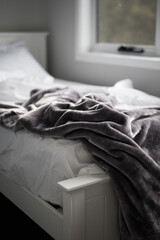 Unmade bed