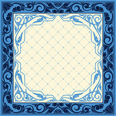 Decorative ornate retro design blank frame