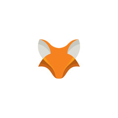 fox head logo simple and strong illustration, fox vector design