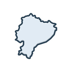 Color illustration icon for ecuador