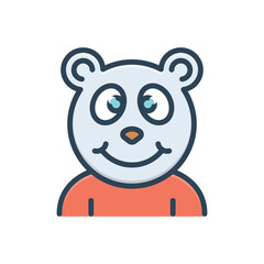 Color illustration icon for cute