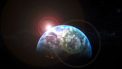 Earth Day , winter solstice 3d illustration concept
