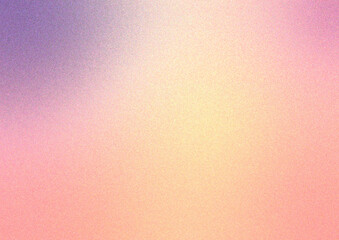 Abstract gradient blurred colorful background with grain noise effect texture. Vibrant minimalists grainy design.