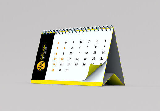 Fold Page Calendar Mockup