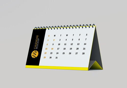 Perspective Desktop Calendar Mockup