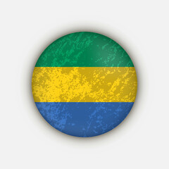 Country Gabon. Gabon flag. Vector illustration.