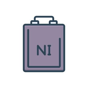 recommend clip art: Color illustration icon for nickel
