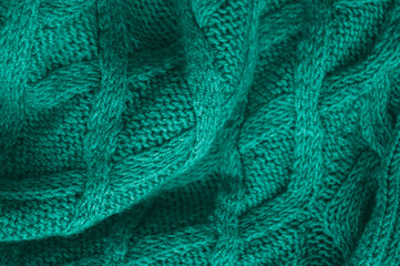 Organic knit material with macro weave threads.
