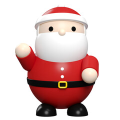 3D Santa Claus for Christmas / Santa character says hello