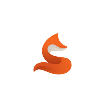 S Fox Logo Vector Illustration, Fox Icon Design