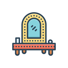 Naklejka premium Color illustration icon for broadway