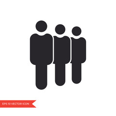 People icon. Three person symbol