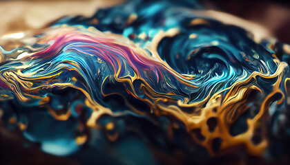 Abstracat liquid marble paint flowing as wallpaper - obrazy, fototapety, plakaty