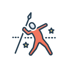 Color illustration icon for olympic