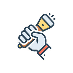 Fototapeta premium Color illustration icon for handheld