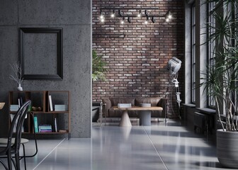 Industrial livingroom apartament in New York loft - 544567545