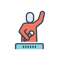 Color illustration icon for participation