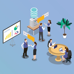 Business people activity talking in the office