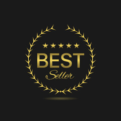 Best seller Golden laurel wreath label
