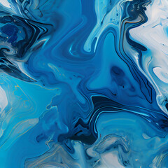 Abstract Vibrant Blue Liquid Acrylic Illustration, Luxury Italian Blue Marine Marble Stone Texture Design