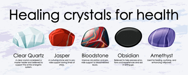Helende kristallen voor gezondheidscollectie