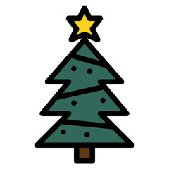 Obraz premium tree christmas celebration winter decoration icon