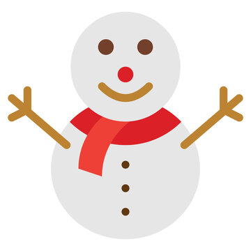 snowman christmas celebration winter decoration icon