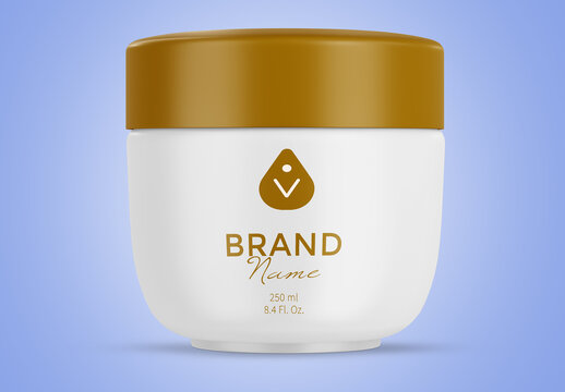 Cosmetic Jar Mockup