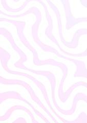 Soft pink white wavy psychedelic background. Vertical rectangle. Poster, cover for notebook. Vector illustration